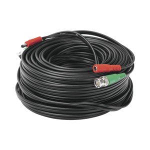 Cable Coaxial (BNC RG59) + Alimentación | SIAMES | 30 Metros (98.43 Pies) | 100% COBRE | Para Cámaras 4K | Uso Interior y Exterior