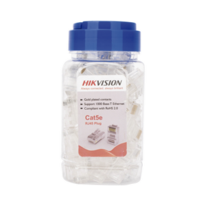 Bote con 100 Piezas de Plug Modular RJ45 | Cat 5e | Chapado en Oro a 30 Micras | Sin Blindaje | Fácil Instalación | Uso Interior | Soporta Norma TIA-568B | Cumple con RoHS 2.0