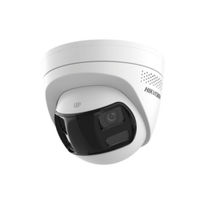 [PROTECCIÓN ACTIVA] Turret IP 6Megapixel | 2 Lentes de 2.8 mm (Imagen Panorámica 180°) | 30 mts IR | Exterior IP67 | Luz Intermitente y Alerta de Audio | Audio Bidireccional | ACUSENSE | WDR 120 dB | Micro SD