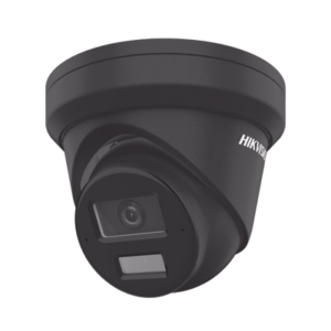 [Dual Light + 2 Micrófonos de Doble Matriz] Turret IP 4 Megapixel | Color Negro | Lente 2.8 mm | 30 mts Luz Blanca + 30 mts IR | ACUSENSE | Exterior IP67 | WDR 120 dB | PoE | ONVIF | Micro SD | Metal | ACUSEEK