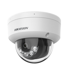 Cámara Domo IP | 4 Megapixel | Dual Light 30 m (98.4 ft) | Lente 2.8 mm | 98.2° | Antivandálico IK08 | IP67 | PoE
