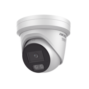 Cámara Turret IP | 4 Megapixel | Visión a Color 24|7 | Luz Blanca 40 m (131.2 ft) | WDR 130 dB | Micrófono Dual | IP67
