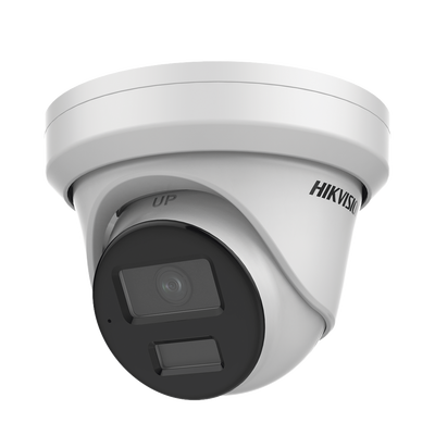 Cámara Turret IP | 6 Megapixel | IR 40 m (131.2 ft) | Lente 2.8 mm | 104° | IP67 | PoE | Audio y Alarmas I|O | MicroSD 512 GB | 4 Analíticos IA