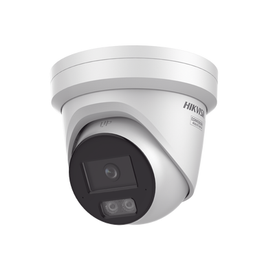 Cámara Turret IP | 8 Megapixel (4K) | Lente 2.8 mm | Dual Light 40 m (131.2 ft) | DarkFighter S | WDR 130 dB | IP67 | Audio Bidireccional