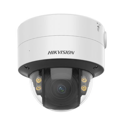 Domo IP 4 Megapixel | Imagen a Color 24|7 | Lente 2.8 - 12 mm | Luz Blanca 40 mts | WDR 130 dB | Exterior IP67 | IK10 | Captura Facial | Videoanaliticos | AcuSense