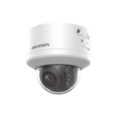 Cámara Domo IP | 8 Megapixel (4K UHD) | Lente Motorizado 2.7-13.5 mm | IR EXIR 40 m (131.2 ft) | WDR 130 dB | 4 Analíticos IA Seleccionables | IP66 | IK10 | PoE+