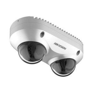 PanoVu Series | Lente Dual de 4 Megapixel | 2 Lentes Fijos de 2.8 mm | Recomendado para Pasillos o Esquinas | IP67 | IK10 | PoE | WDR 120 dB | 10 mts IR | Entrada y Salida de Audio y Alarma | MicroSD