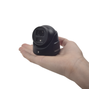 Ultra Mini Turret TURBO 2 Megapixeles (1080p) | Gran Angular | Lente 2.8 mm | 20 mts IR EXIR | Exterior IP67 | 4 Tecnologías (TVI | AHD | CVBS) | dWDR | Color Negro