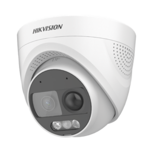 Turret TURBOHD 2 Megapixeles (1080p) | Imagen a color 24|7 | Lente 2.8 mm | Luz Blanca 20 mts | Exterior IP67 | WDR 130dB | Sensor PIR | Sirena Integrada | Estrobo ROJO - AZUL | Micrófono Integrado