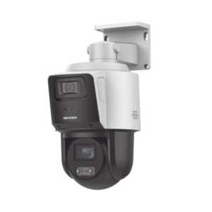 [TandemVu] PTZ IP 4 Megapixel con Cámara Panorámica 4 Megapixel | 4X Zoom | Dual Light (40 mts IR + 30 mts Luz Blanca) | ACUSENSE | IP66 | PoE+ | Audio de Dos Vías | Micro SD | Incluye Base para Techo o Pared