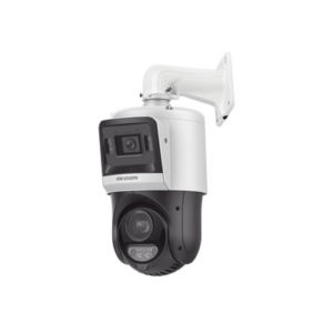 [TandemVu] Domo PTZ IP 4 Megapixel + Cámara Fija 4 Megapixel | 15X Zoom | 100 mts IR + 30 mts Luz Blanca | IP67 | ACUSENSE | PoE+ | 2 Micrófonos Integrados y Bocina | Alerta Audible y Luz Estroboscopica | Alarmas I|O | DARKFIGHTER | Micro SD