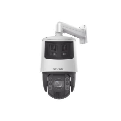 PTZ IP TandemVu | 4 Megapixel PTZ + 6 Megapixel Panorámica | 32X Zoom Óptico | IR 200 m (656.2 ft) | Luz Blanca 30 m (98.4 ft) | WDR 120 dB | IP66 | Hi-PoE