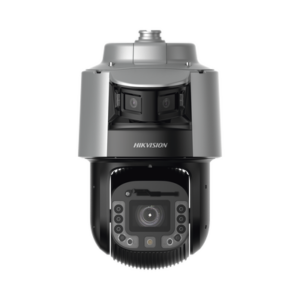 Cámara Domo PTZ IP TandemVu | 4 Megapixel PTZ + 6 Megapixel Panorámica 180° | 42X Zoom Óptico | IR 300 m (984.3 ft) | Luz Blanca 30 m (98.4 ft) | IP67 | IK10 | Audio y Alarma | Deep Learning