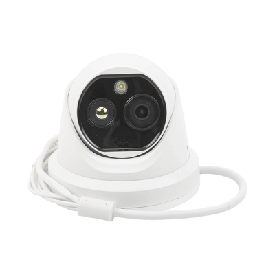Turret IP Dual | Térmica 1.8 mm (160 x 120) | Óptico 2 mm (4 Megapixel) | Detección de Personas 53 mts | 15 mts IR | Exterior IP67 | PoE | Termométrica | Detección de Temperatura | Sirena y Luz | Micro SD 32 GB Incluida - Image 2