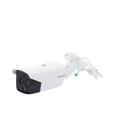 Bala IP Dual | Térmica 6.9 mm (256 x 192) | Óptico 6.4 mm (4 Megapixel) | 30 mts IR | Exterior IP67 | PoE | Termométrica | Detección de Temperatura | Sirena y Luz Intermitente Integrada | Micro SD - Image 2