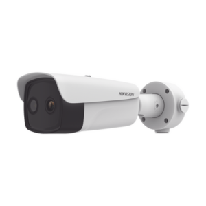 Bala IP Dual | Térmica 35 mm (384 X 288 ) | Óptico 15 mm (4 Megapixel) | 100 mts IR | IP66 | PoE | Termométrica | Detección de Temperatura | MicroSD
