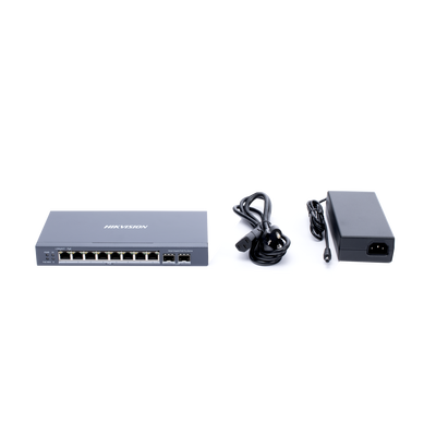 Switch Gigabit PoE+ | Administrable | 8 Puertos Gigabit PoE+ | 2 Puertos SFP | Configuración Nube Hik-Partner Pro | Modo Extendido hasta 300 Metros | 110 W - Image 5