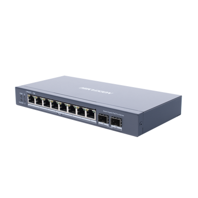 Switch Gigabit PoE+ | Administrable | 8 Puertos Gigabit PoE+ | 2 Puertos SFP | Configuración Nube Hik-Partner Pro | Modo Extendido hasta 300 Metros | 110 W - Image 2