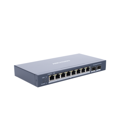 Switch Gigabit PoE+ | Administrable | 8 Puertos Gigabit PoE+ | 2 Puertos SFP | Configuración Nube Hik-Partner Pro | Modo Extendido hasta 300 Metros | 110 W - Image 3