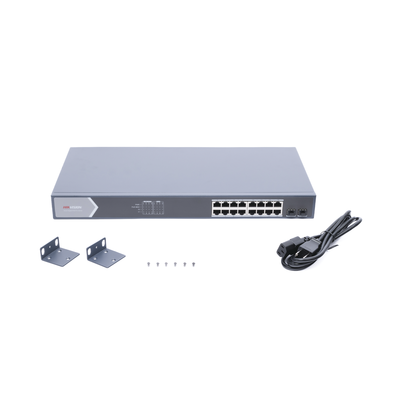 Switch Gigabit PoE+ | Administrable | 16 Puertos 1000 Mbps PoE+ | 2 Puertos SFP | Configuración Nube desde Hik-ParnerPro | PoE hasta 300 Metros | 225 Watts - Image 6