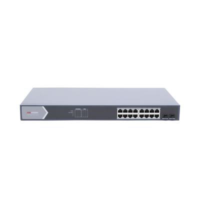 Switch Gigabit PoE+ | Administrable | 16 Puertos 1000 Mbps PoE+ | 2 Puertos SFP | Configuración Nube desde Hik-ParnerPro | PoE hasta 300 Metros | 225 Watts - Image 2