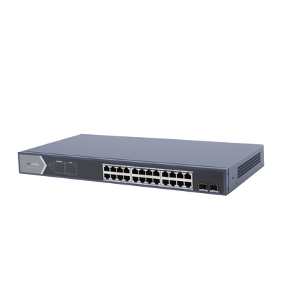 Switch Gigabit PoE+ | Administrable | 24 Puertos 1000 Mbps PoE+ | 2 Puertos SFP | Configuración Remota desde Hik-PartnerPro | PoE Extendido 250 Metros | 370 Watts - Image 3