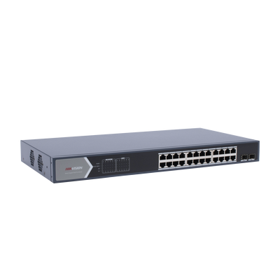 Switch Gigabit PoE+ | Administrable | 24 Puertos 1000 Mbps PoE+ | 2 Puertos SFP | Configuración Remota desde Hik-PartnerPro | PoE Extendido 250 Metros | 370 Watts - Image 2