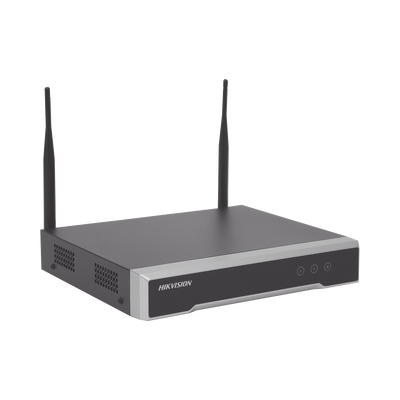 NVR 4 Megapixel | 4 canales IP | 1 Bahía de Disco Duro | 2 Antenas Wi-Fi | Salida de Vídeo Full HD