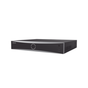 NVR 12 Megapixel (4K) | 16 canales IP | 16 Puertos PoE+ | AcuSense (Evita Falsas Alarmas) | Reconocimiento Facial | 4 Bahías de Disco Duro | Switch PoE 300 mts | HDMI en 4K | Alarmas I|O