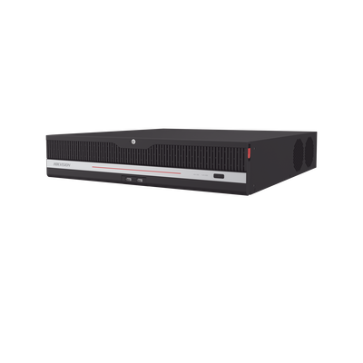 NVR IP | 32 Canales | 8K (32 MP) | AcuSense | ANPR | 32 Canales a 30 IPS | RAID Hot Swap | 8 Bahías HDD | Dual HDMI 8K | 2 U Rack