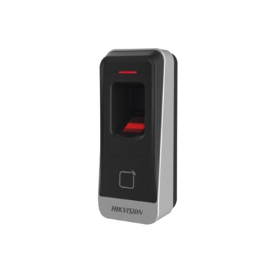 Lector esclavo MIFARE IP65 | Huella Digital | Lector de Tarjetas de Proximidad MiFare | RS-485 | Interior y Exterior | Requiere Panel de Control de Acceso Serie DS-K26 y DS-K27