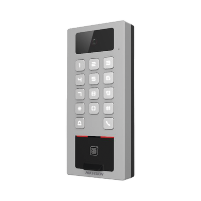 Terminal de Control de Acceso | Videoportero Multiapartamento Llamada a App | Teclado | Exterior Antivandálico IP65 & IK09 | Huella, Tarjeta, Código QR, PIN o App Hik-Connect | Cámara 2 MP compatible con NVRs - Image 2