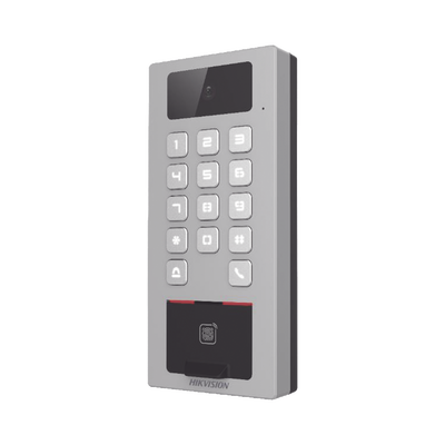 (PoE | 2 Relays) Terminal de Control de Acceso | Videoportero Multiapartamento Llamada a App | Teclado | Exterior Antivandálico IP65 & IK09 | Huella, Tarjeta, Código QR, PIN o App Hik-Connect | Cámara 2 MP compatible con NVRs - Image 2