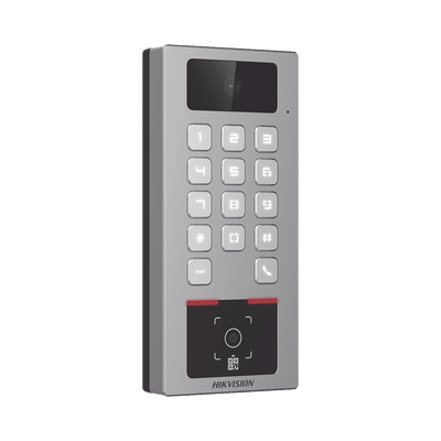 (PoE | 2 Relays) Teclado con Lector Físico de QRs para Exterior Antivandálico IP65 & IK09 con función de Videoportero Multiapartamento | Tarjeta, Código QR, PIN o App HikConnect | Cámara 2 MP compatible con NVRs | - Image 2