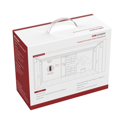 Kit de Control de Acceso TODO INCLUIDO con Lector de Huellas y Tarjetas | 3,000 Huellas | Compatible con App Hik-Connect | Incluye Electroimán Botón de Salida y Montajes Z y L para imán (DS-K1T804) - Image 3