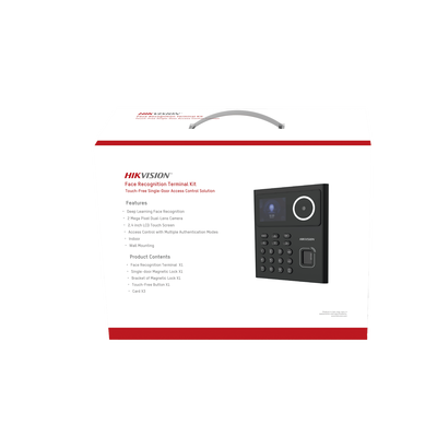 Kit WiFi de Control de Acceso Lite TODO INCLUIDO con Lector de Rostros, Tarjetas y Huellas | 500 Rostros | Compatible con App HIKConnect | Incluye Electroimán Botón de Salida y Montajes Z y L para imán | HIK-IA - Image 2