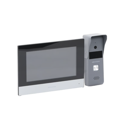 Kit de Videoportero Analógico de Metal | IP a 4 Hilos con Función de Llamada a App Hik-Connect | Monitor se Conecta a Internet por Cable o WiFi y por 4 Hilos al Frente de Calle IP65 | Expandible a Mas Equipos - Image 2