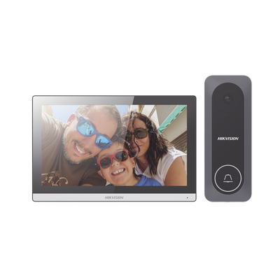 Kit de Videoportero Hibrido TurboHD con Pantalla LCD touch de 7" Wi-Fi | Frente de Calle para Exterior de Policarbonato | 720p (1 Megapíxel )130° de Visión (Gran Angular) | Llamada a App Hik-Connect - Image 3