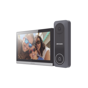 Kit de Videoportero Hibrido TurboHD con Pantalla LCD touch de 7" Wi-Fi | Frente de Calle para Exterior de Policarbonato | 720p (1 Megapíxel )130° de Visión (Gran Angular) | Llamada a App Hik-Connect