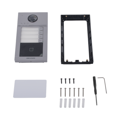 Videoportero IP 2 Megapixel | Llamada y Apertura Remota desde App Hik-Connect (Requiere monitor )| PoE | Exterior IP65 + Antivandalico IK08 | 4 Departamento | Apertura con Tarjeta | Soporta 2 Puertas y hasta 6 Monitores - Image 5