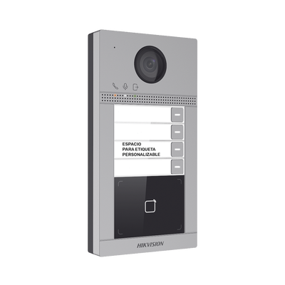 Videoportero IP 2 Megapixel | Llamada y Apertura Remota desde App Hik-Connect (Requiere monitor )| PoE | Exterior IP65 + Antivandalico IK08 | 4 Departamento | Apertura con Tarjeta | Soporta 2 Puertas y hasta 6 Monitores - Image 3