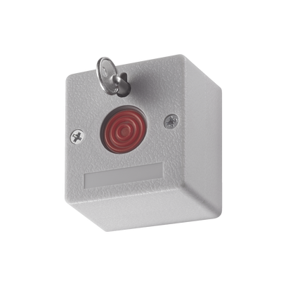 Botón de Pánico Cableado | Compatible con Cualquier Panel de Alarma | LLave de Seguridad | NA|NC | Material Retardante al Fuego (ABS)