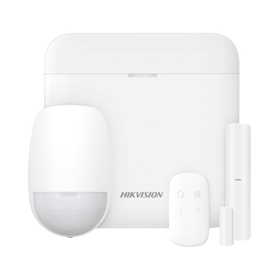 (AX PRO) KIT de Alarma AX PRO con GSM (3G|4G) | Incluye: 1 Hub con bateria de respaldo | 1 Sensor PIR | 1 Contacto Magnético | 1 Control Remoto | Wi-Fi | Compatible con Hik-Connect P2P