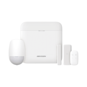 (AX PRO) KIT de Alarma AX PRO | Incluye: 1 Hub con bateria de respaldo | 1 Sensor PIR | 1 Contacto Magnético slim | 1 Control Remoto | WiFi | Compatible con Hik-Connect P2P
