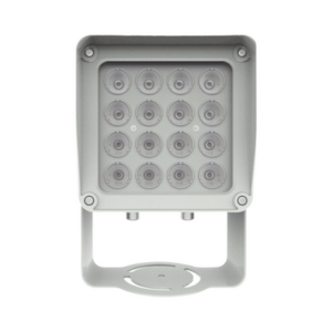 Lámpara IR Estroboscópica | 16 LEDs IR | 16-25 m (52-82 ft) | Ángulo 10° | IP65 | Aluminio | 36W | 110 VCA