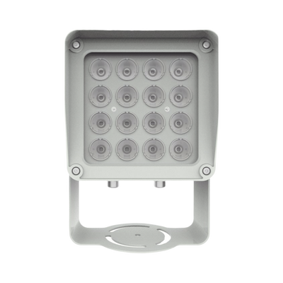 Lámpara IR Estroboscópica | 16 LEDs IR | 16-25 m (52-82 ft) | Ángulo 10° | IP65 | Aluminio | 36W | 110 VCA