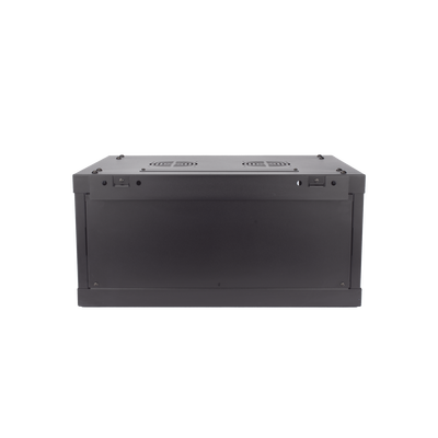 Gabinete para Montaje en Pared - Piso | Puerta de Cristal Templado | Cuerpo Fijo | 4 Unidades de Rack | 19" | Fabricado en Acero - Image 4
