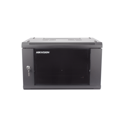Gabinete para Montaje en Pared - Piso | Puerta de Cristal Templado | Cuerpo Fijo | 6 Unidades de Rack | 19" | Fabricado en Acero - Image 2