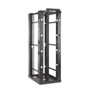 Rack Abierto Sísmico de 4 Postes Estándar de 19 in | 45U | 2.19 m (7.2 ft) de Altura | Capacidad 2,500 lb (1,134 kg) | Acero 3.4 mm | Certificación NEBS Zona 4 y OSHPD | Negro RAL 9005