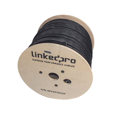 Bobina de Cable Siamés Cat5e CCA + 2 Cables Gruesos (16 AWG) para Alimentar Cámaras Más Lejos | 305 Metros (1000 Pies) | Instalación en Exterior | Uso Industrial para Climas Extremos - Image 2